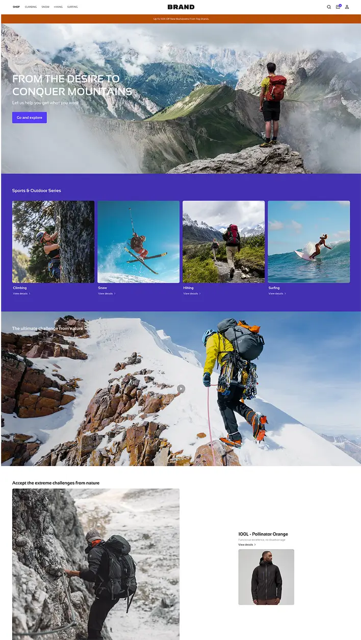 outdoor and sports template