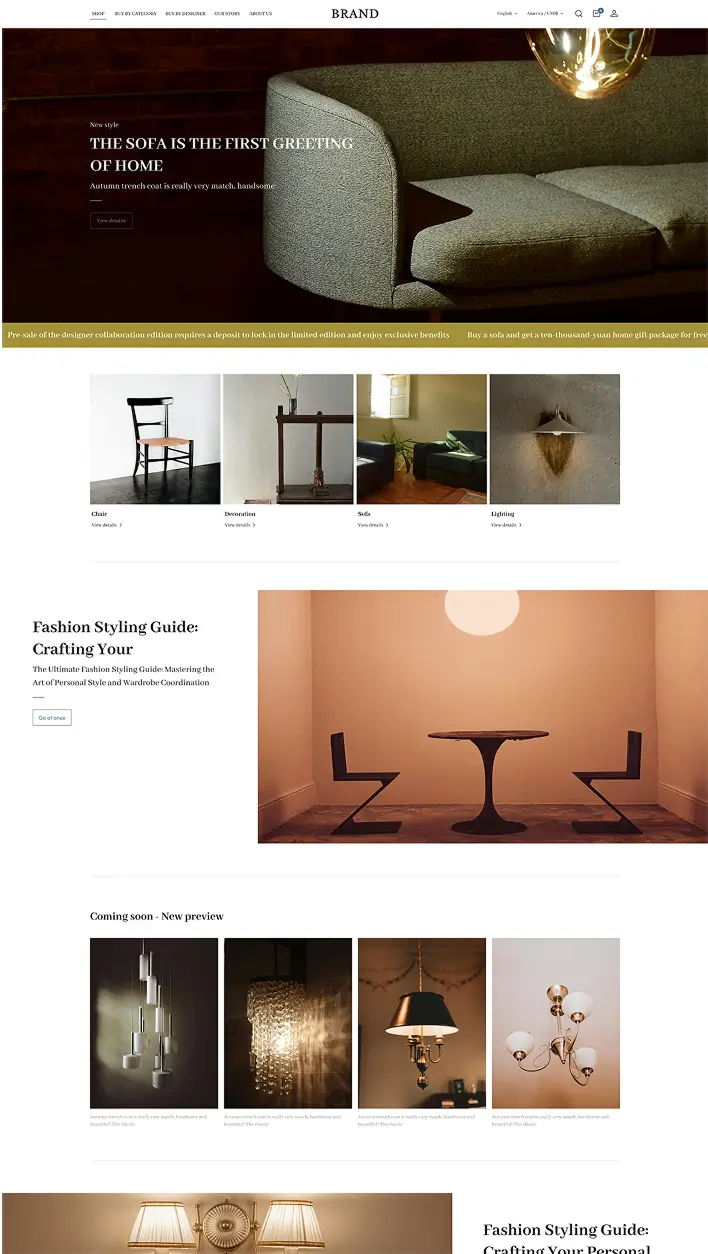 home and decor template